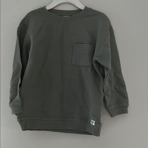 H&M Green Ribbed Sweatshirt 4T